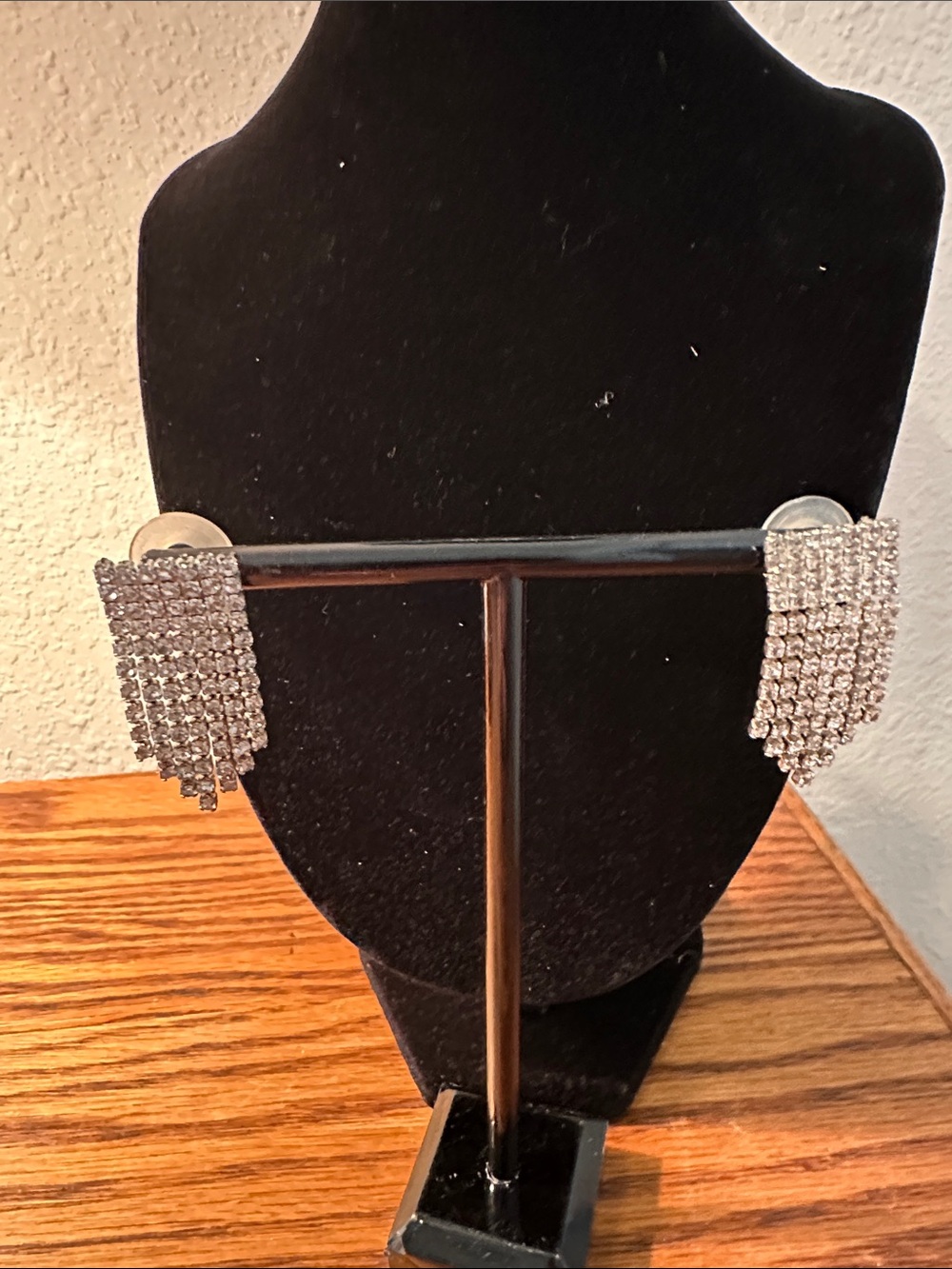 Silver Crystal Fringe Drop Earrings - Women Jewelry